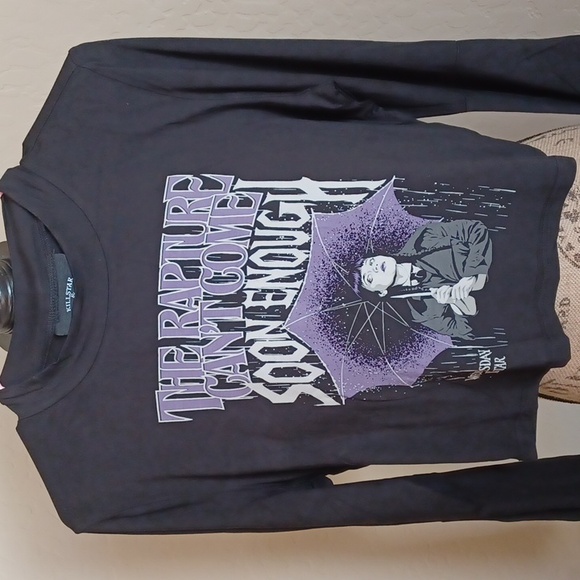 Killstar Tops - KILLSTAR XXL BLACK LONG BELL SLEEVES CROPPED TOP" BE STRANGE"COLLABORATION